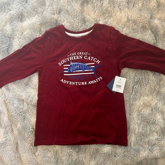 crown & ivy Other - crown & ivy - Childrens Dark Red Long Sleeve Shirt, NWT - Size: 6